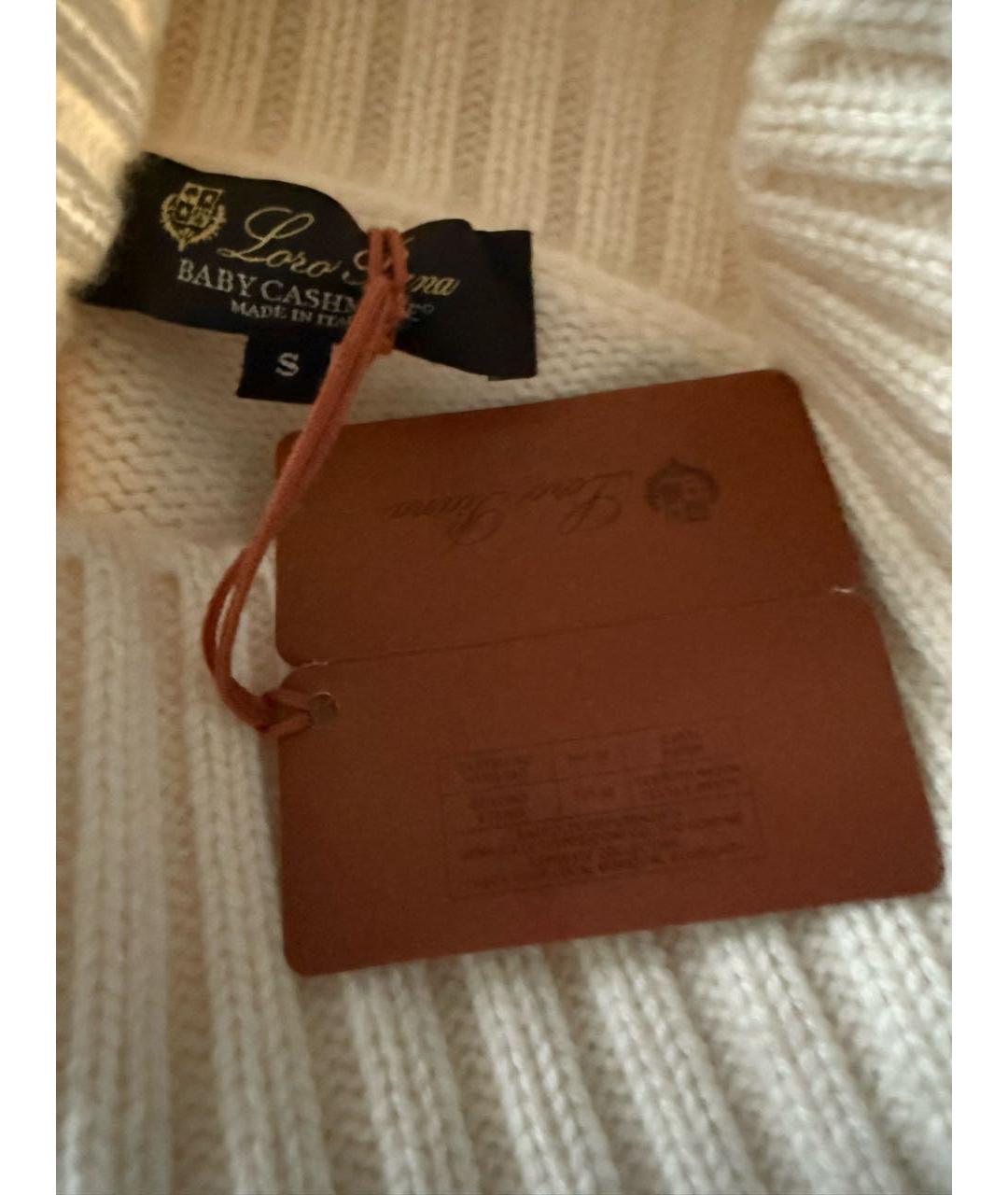 LORO PIANA Белый кашемировый джемпер / свитер, фото 4