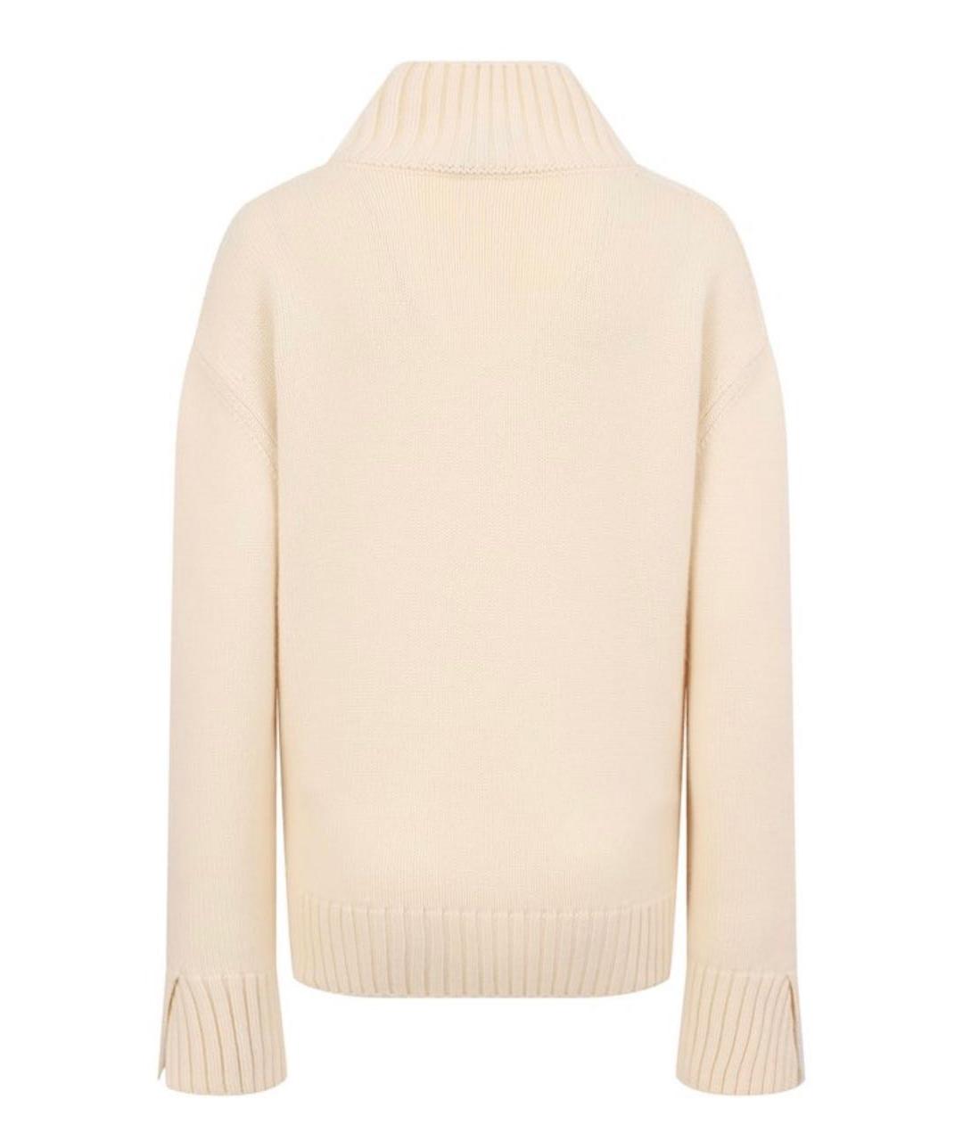 LORO PIANA Белый кашемировый джемпер / свитер, фото 2