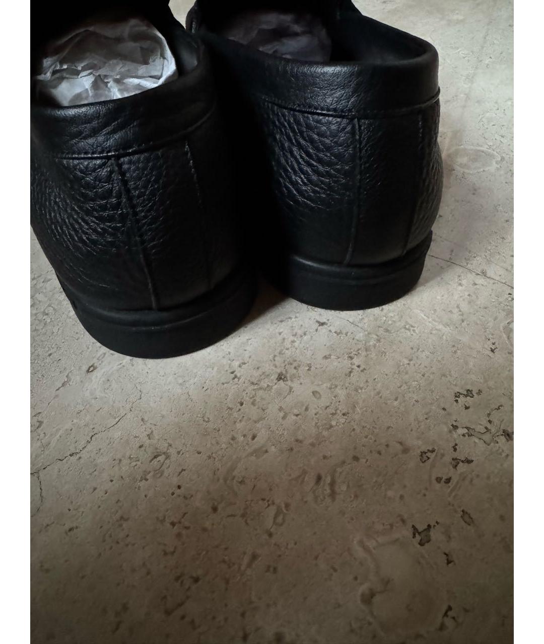 LOUIS VUITTON Черные кожаные лоферы, фото 3