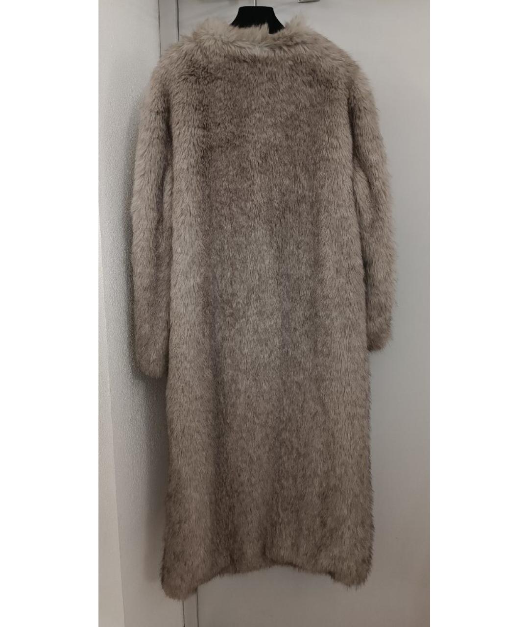 THE ANDAMANE Серая полиэстеровая шуба, фото 2