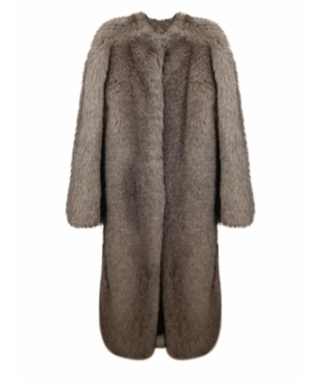 THE ANDAMANE Серая полиэстеровая шуба, фото 1
