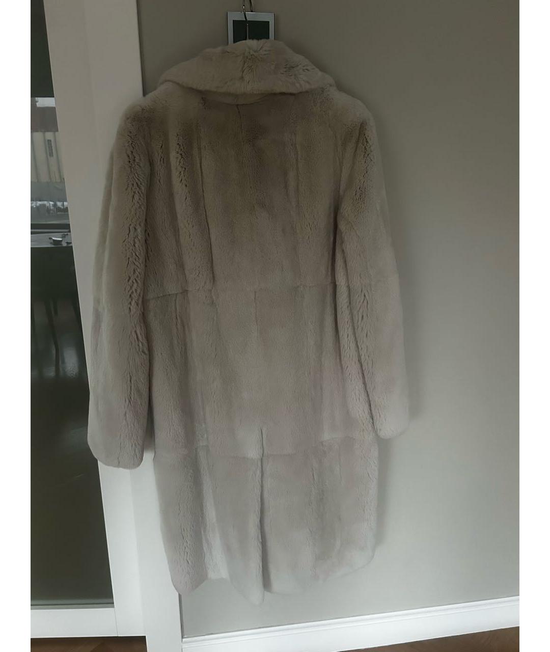 YVES SALOMON Бежевая меховая шуба, фото 2