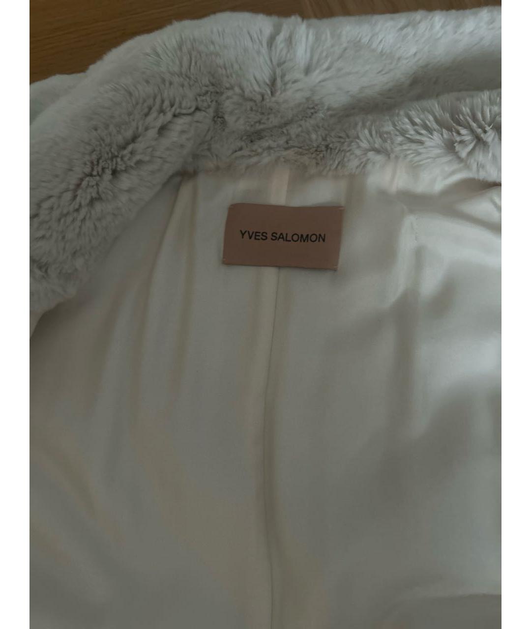 YVES SALOMON Бежевая меховая шуба, фото 3