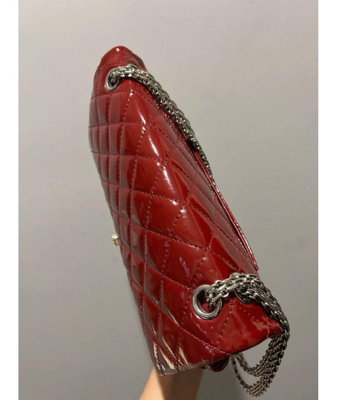 CHANEL Бордовая кожаная сумка через плечо, фото 3