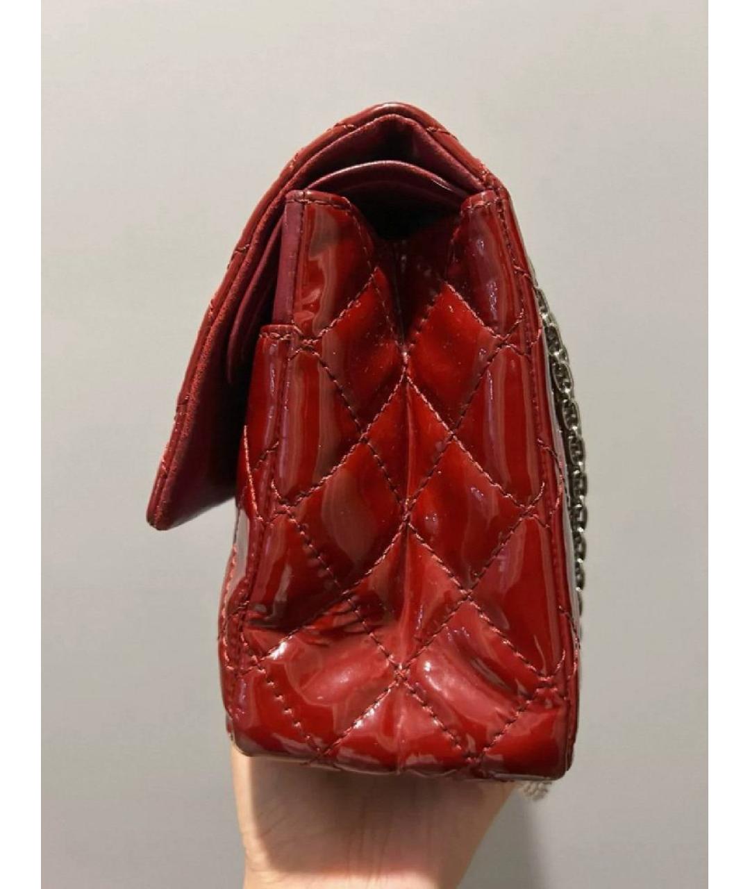 CHANEL Бордовая кожаная сумка через плечо, фото 7