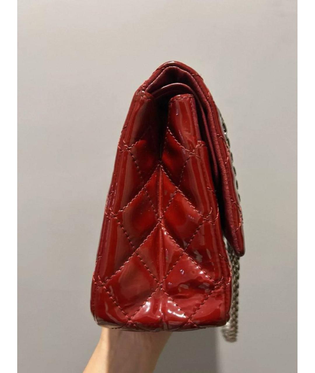 CHANEL Бордовая кожаная сумка через плечо, фото 5