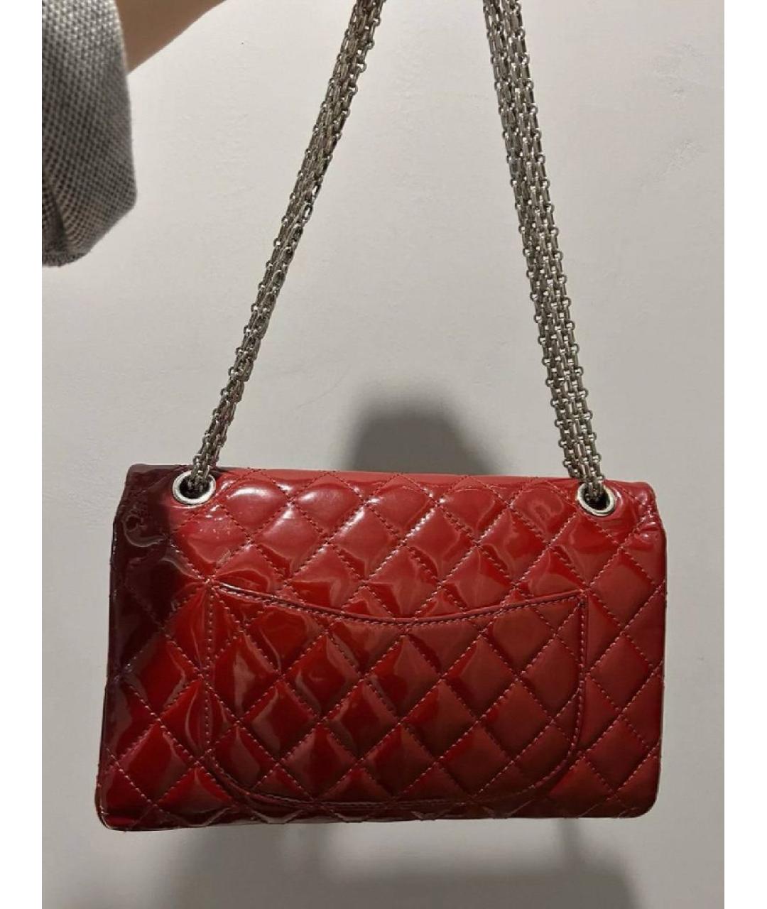 CHANEL Бордовая кожаная сумка через плечо, фото 2