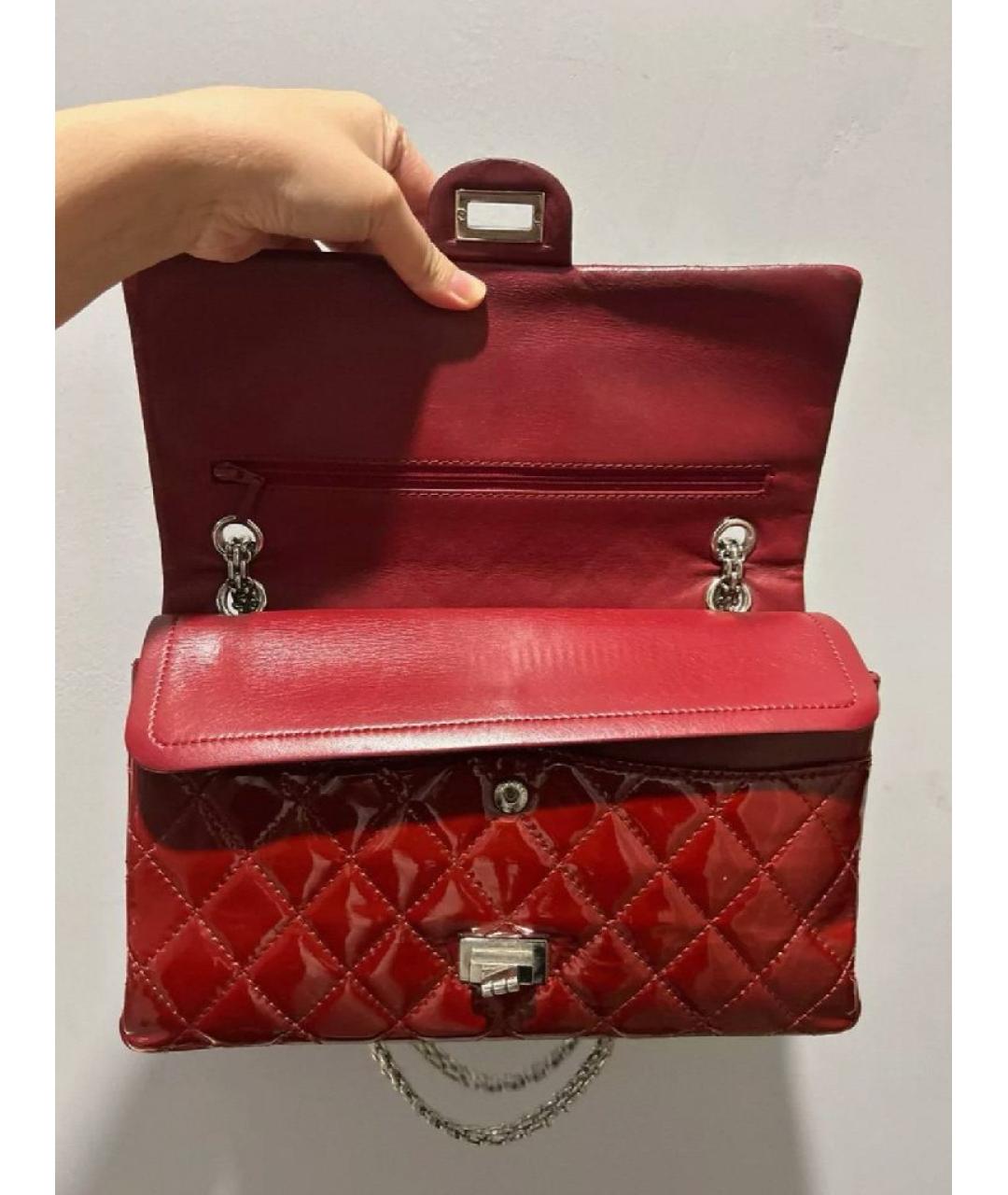 CHANEL Бордовая кожаная сумка через плечо, фото 4