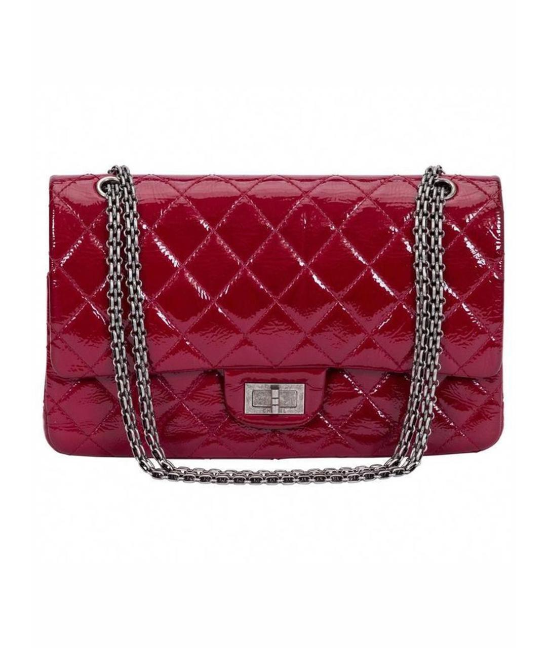 CHANEL Бордовая кожаная сумка через плечо, фото 1