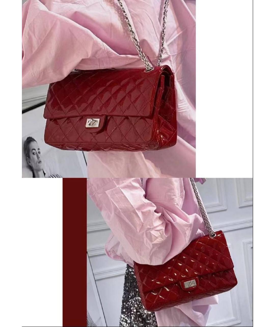 CHANEL Бордовая кожаная сумка через плечо, фото 9