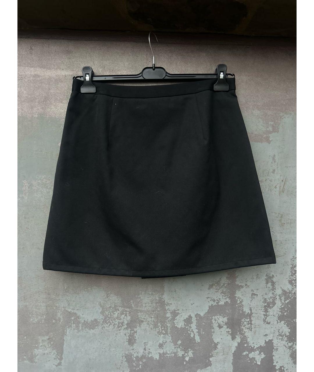 ARMANI JEANS Черная шерстяная юбка мини, фото 8
