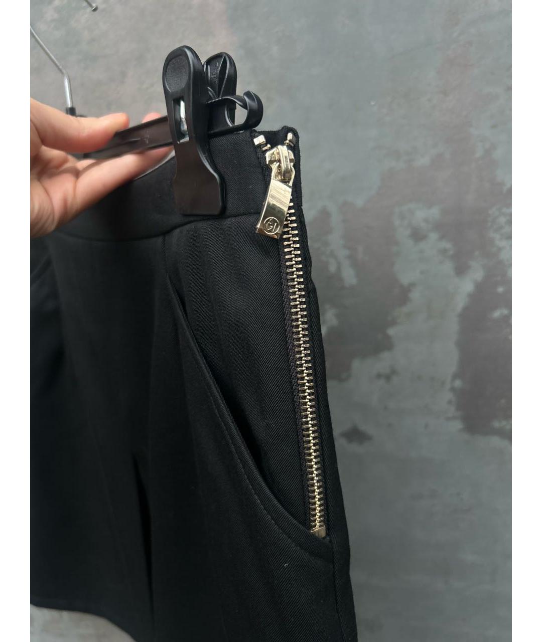 ARMANI JEANS Черная шерстяная юбка мини, фото 6