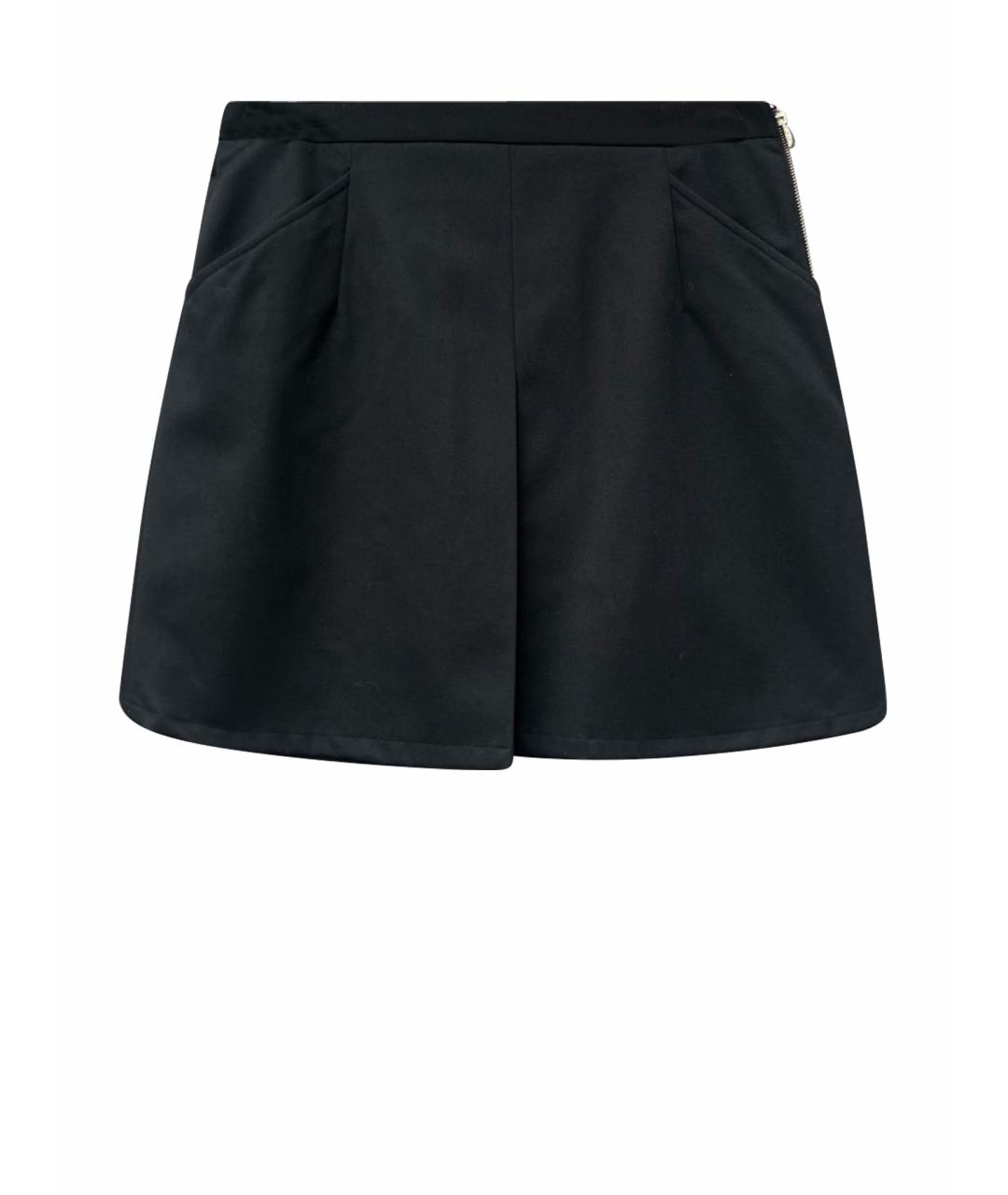 ARMANI JEANS Черная шерстяная юбка мини, фото 1