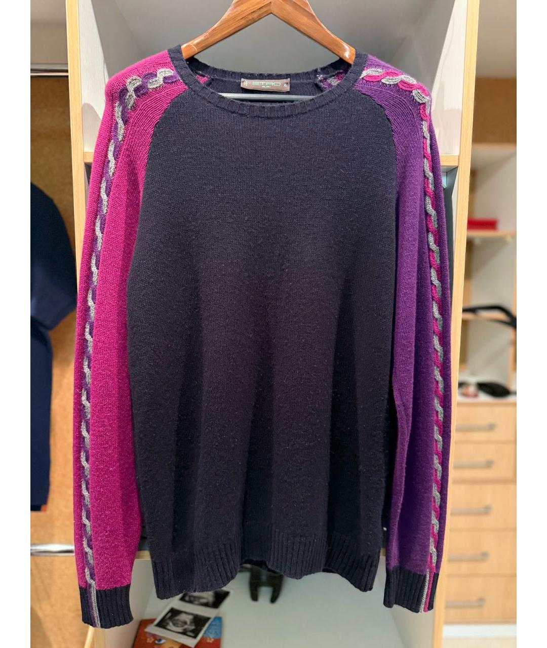 ETRO Темно-синий кашемировый джемпер / свитер, фото 8