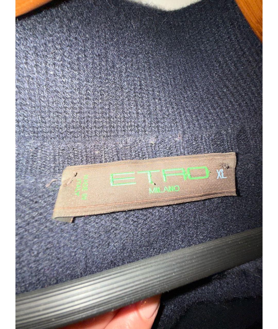 ETRO Темно-синий кашемировый джемпер / свитер, фото 3