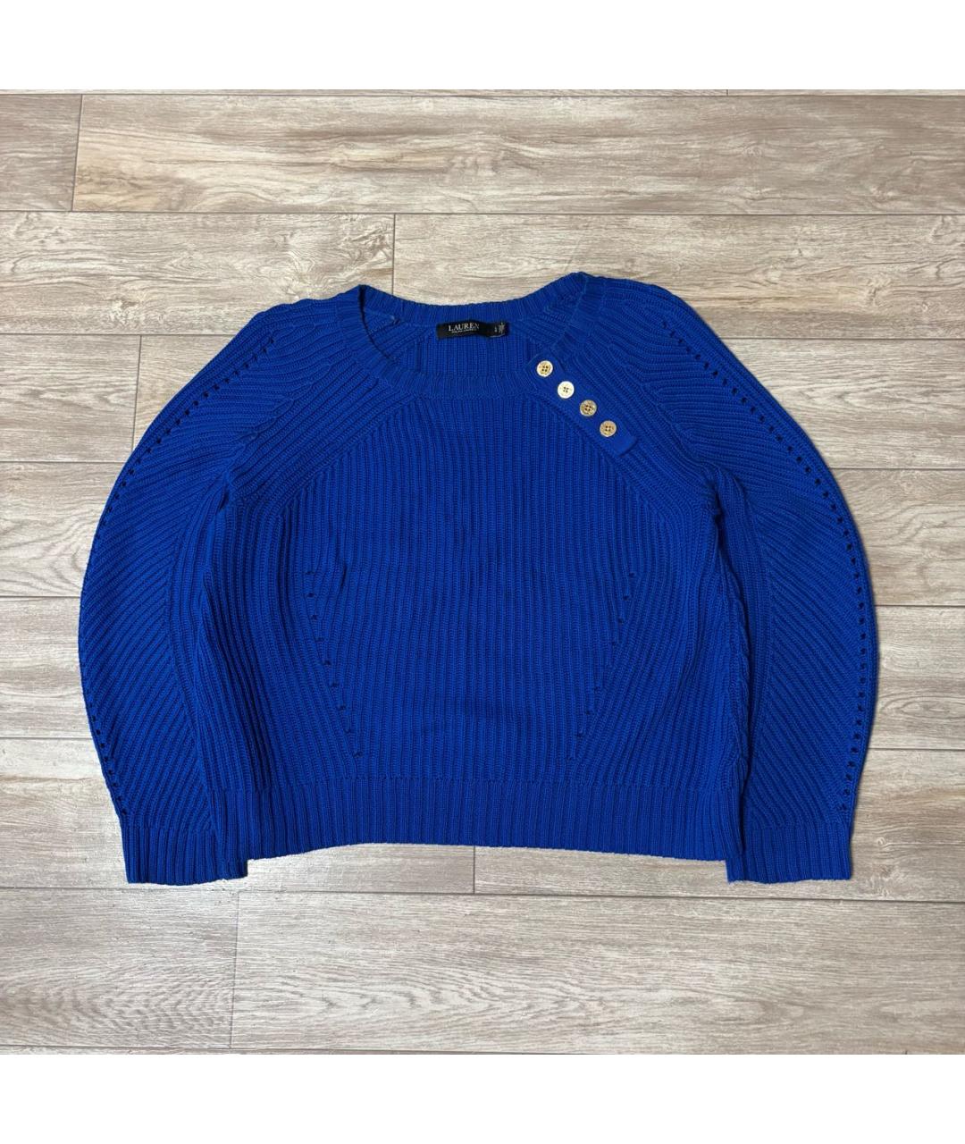 RALPH LAUREN Синий хлопковый джемпер / свитер, фото 8