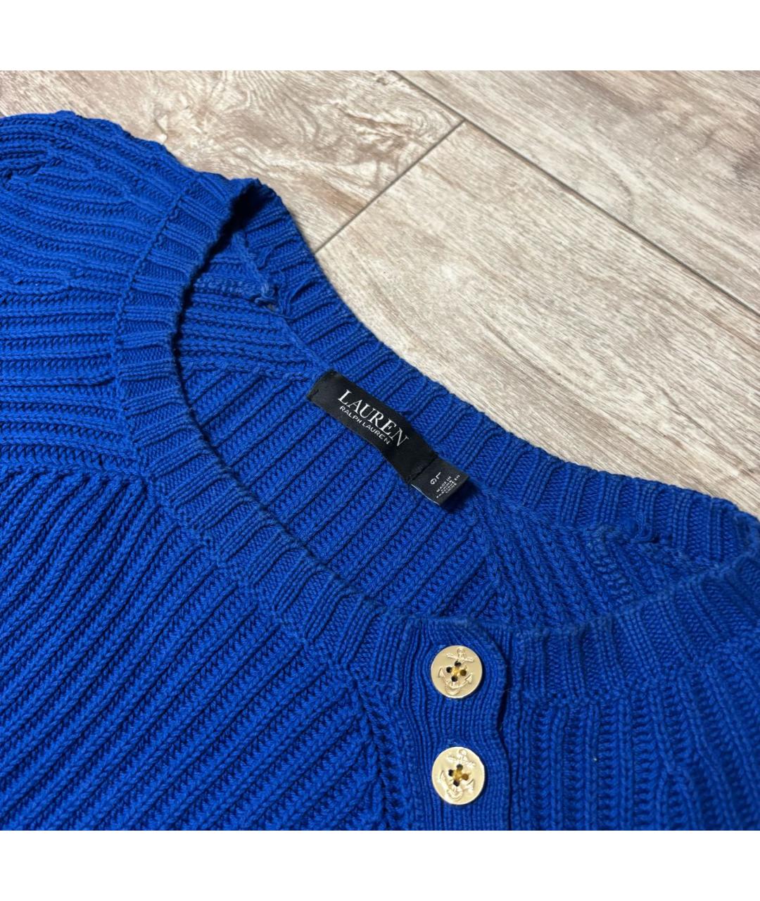 RALPH LAUREN Синий хлопковый джемпер / свитер, фото 2