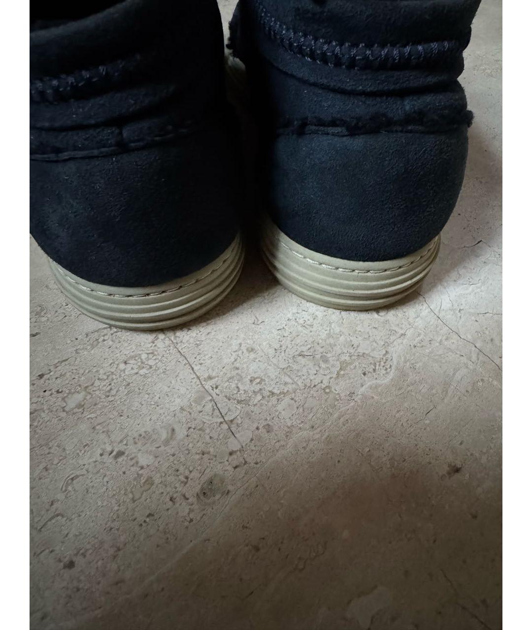 GUCCI Темно-синие замшевые высокие ботинки, фото 3