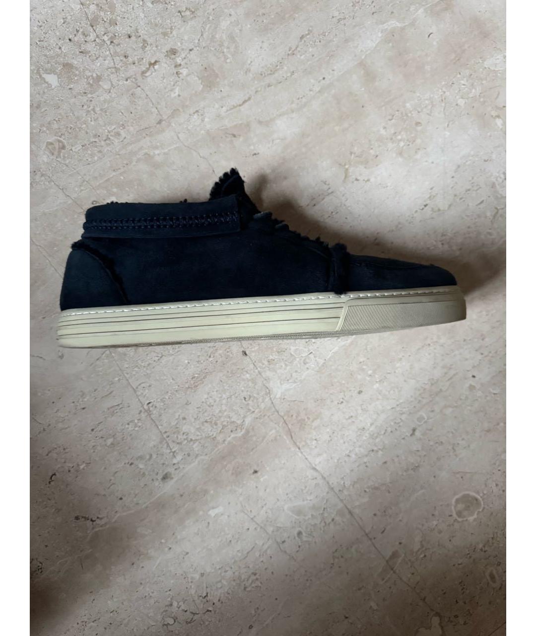 GUCCI Темно-синие замшевые высокие ботинки, фото 6