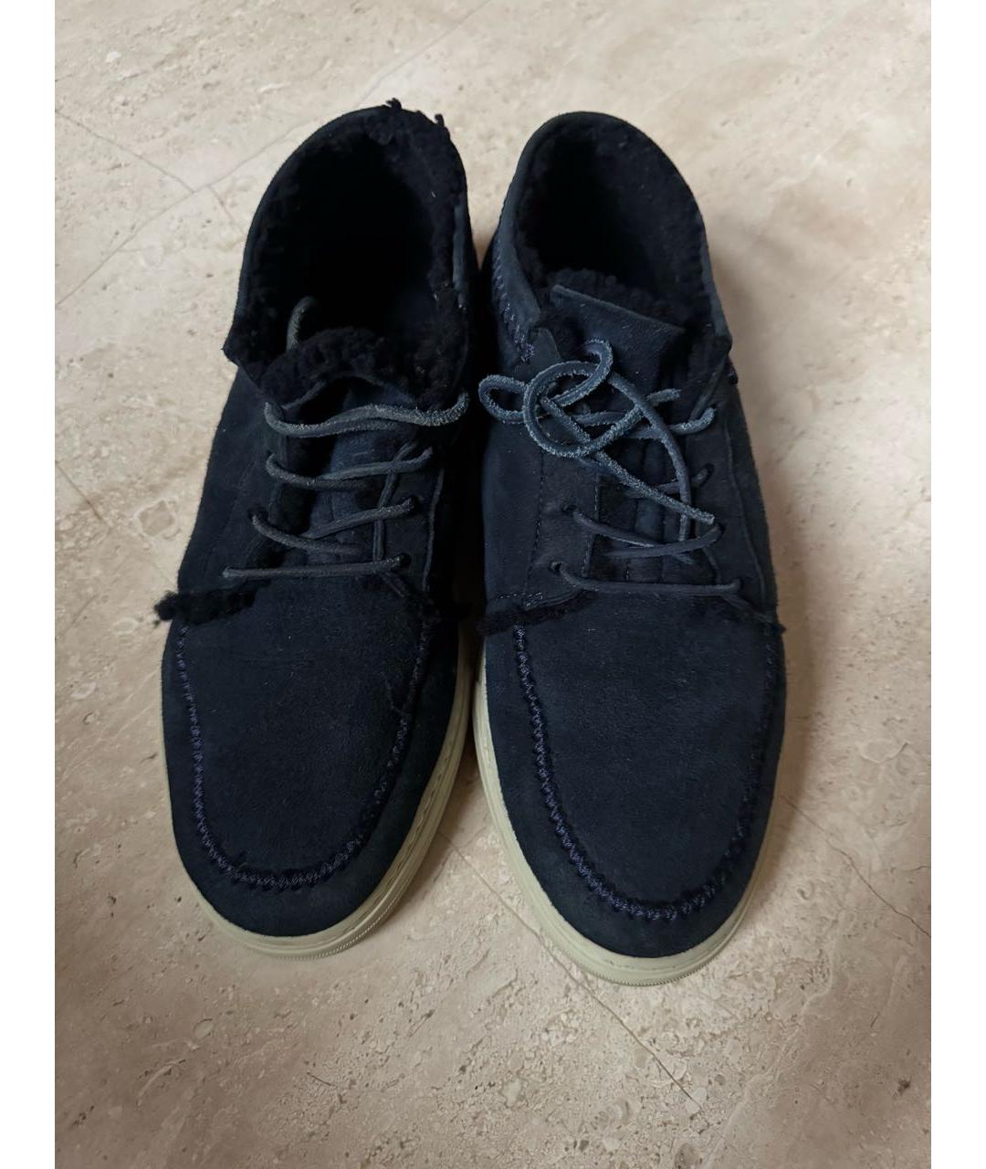 GUCCI Темно-синие замшевые высокие ботинки, фото 2