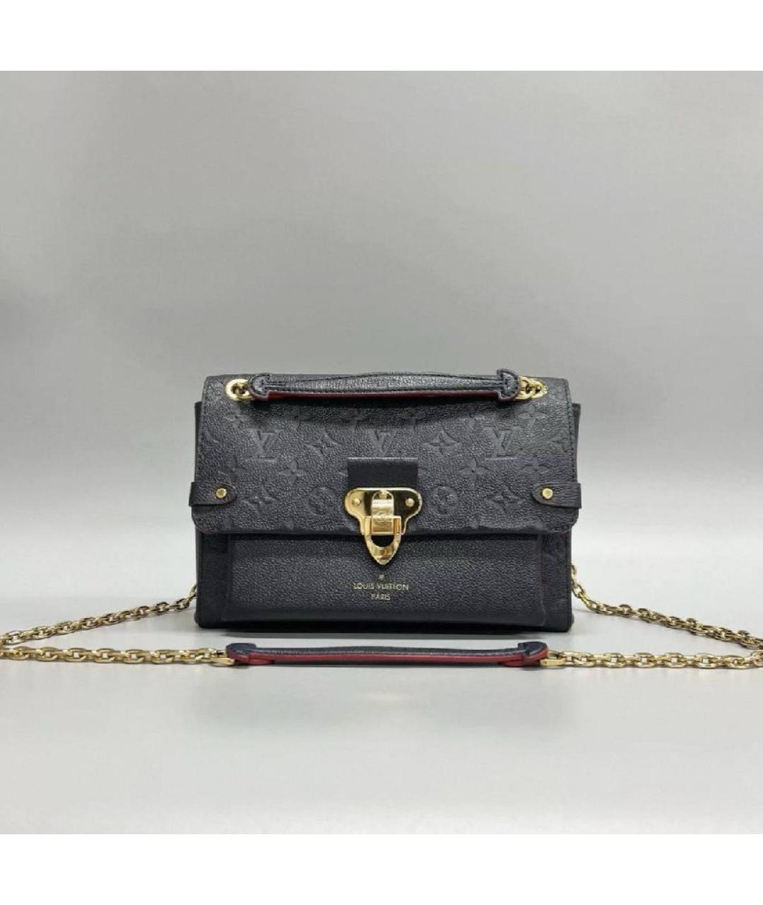 LOUIS VUITTON Темно-синяя кожаная сумка через плечо, фото 10