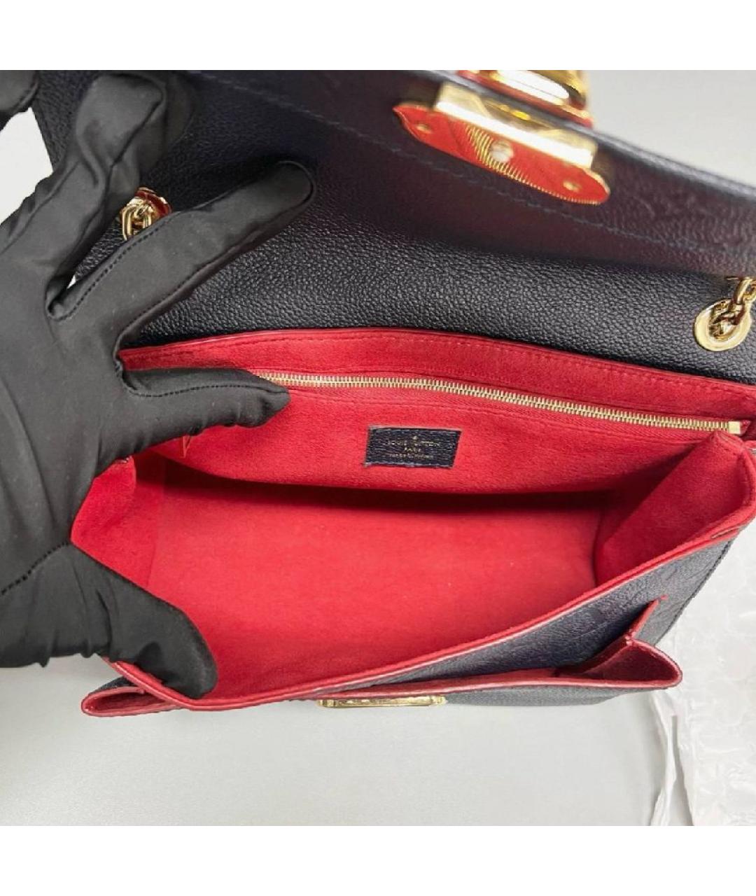 LOUIS VUITTON Темно-синяя кожаная сумка через плечо, фото 7