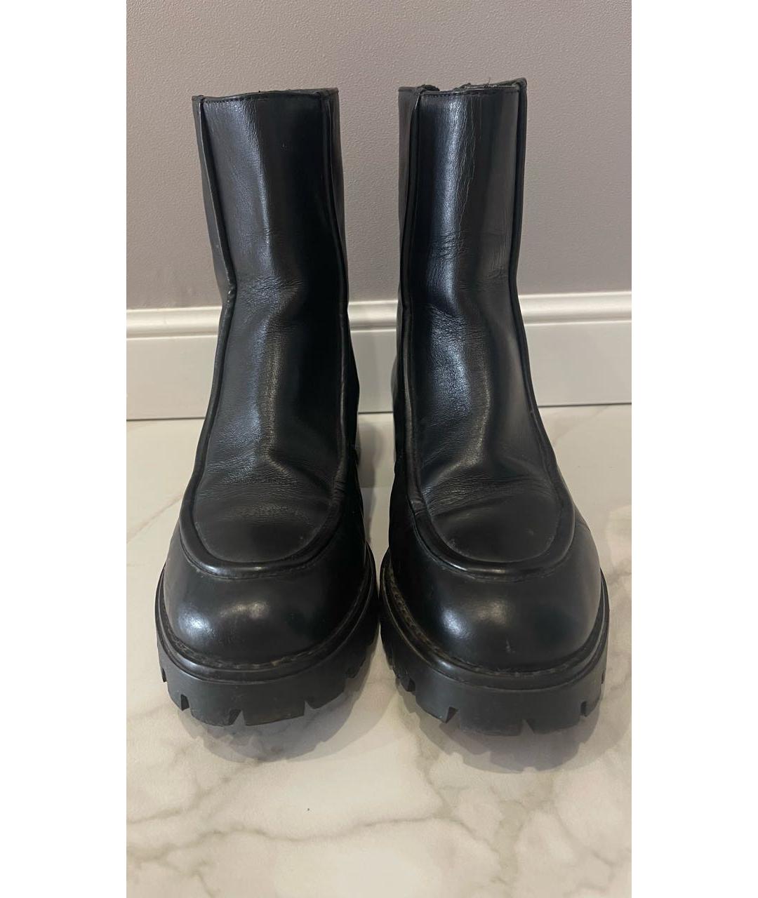 MARNI Черные кожаные полусапоги, фото 2