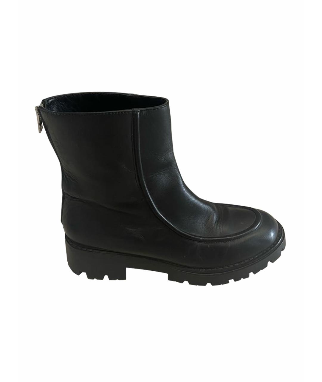 MARNI Черные кожаные полусапоги, фото 1