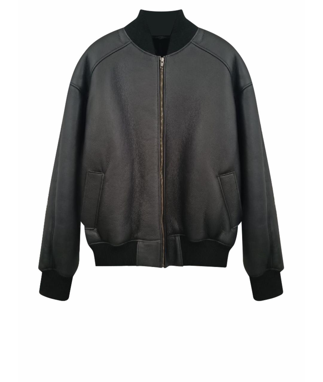 MANOKHI Черная кожаная дубленка, фото 1