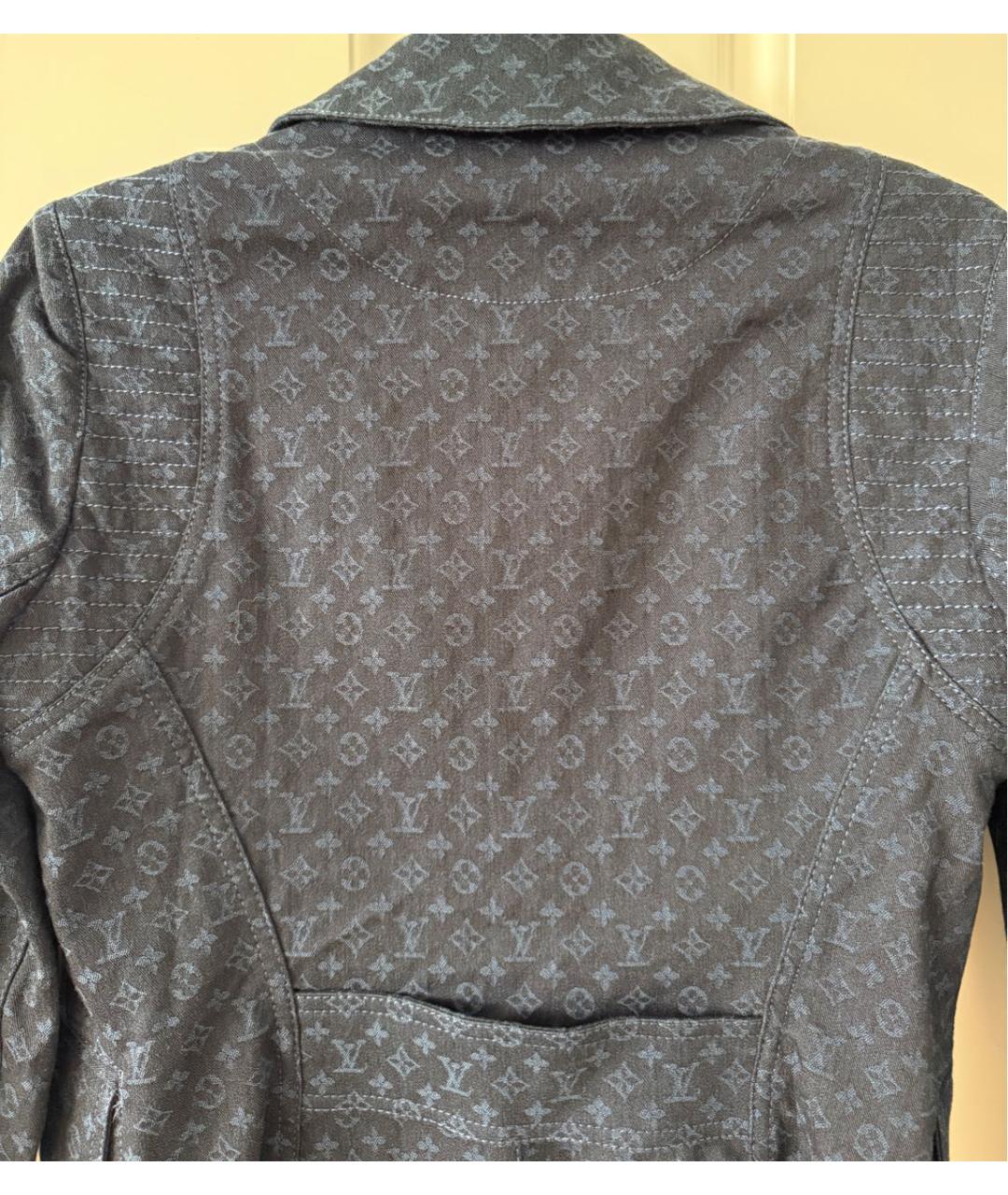 LOUIS VUITTON Темно-синий хлопковый жакет/пиджак, фото 3