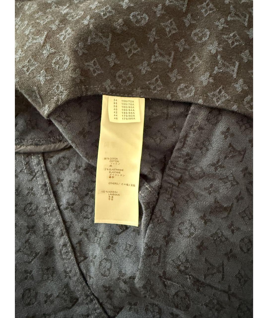 LOUIS VUITTON Темно-синий хлопковый жакет/пиджак, фото 7