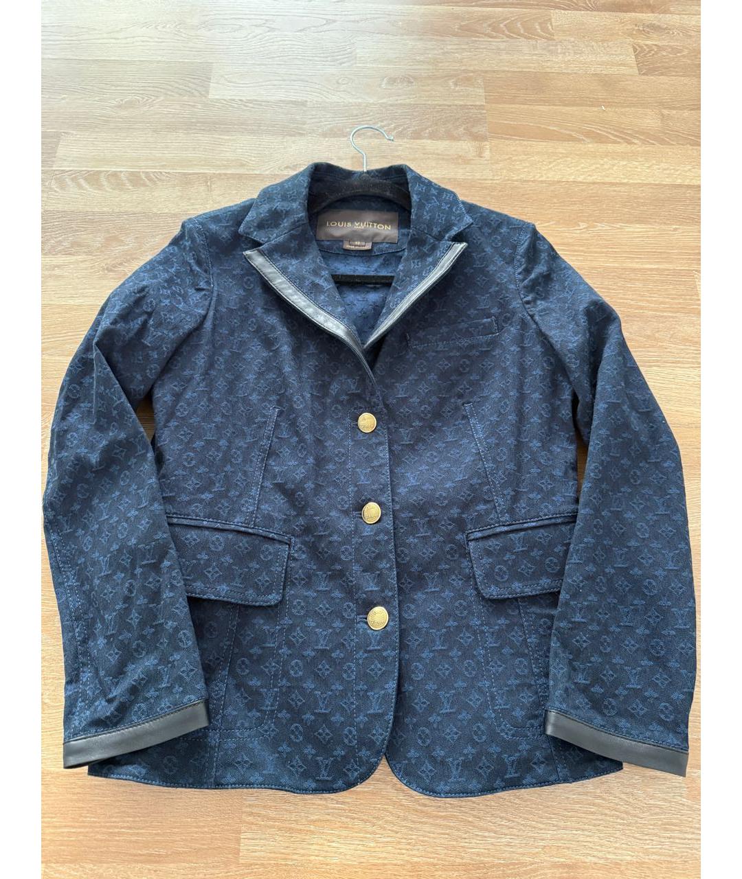 LOUIS VUITTON Темно-синий хлопковый жакет/пиджак, фото 8