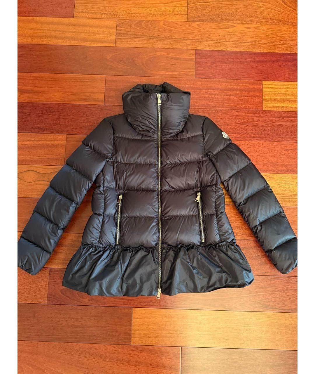 MONCLER Черный полиамидовый пуховик, фото 9