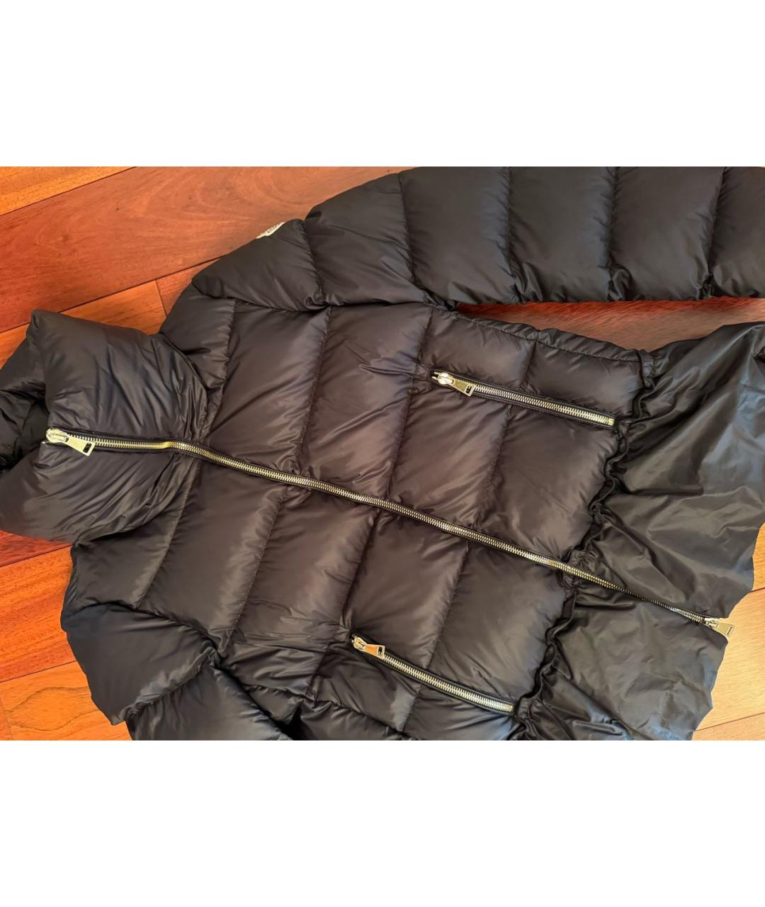 MONCLER Черный полиамидовый пуховик, фото 7