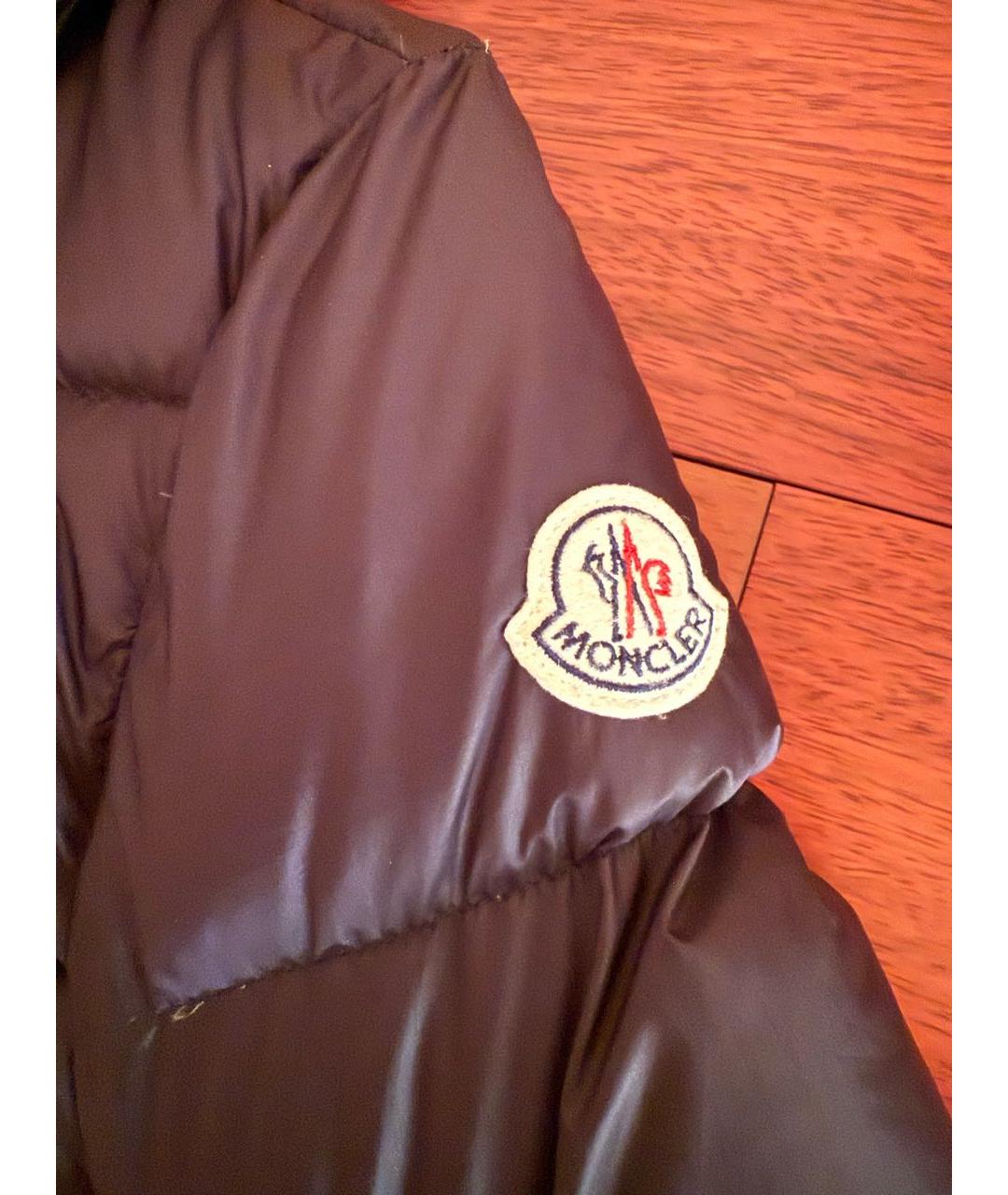 MONCLER Черный полиамидовый пуховик, фото 3