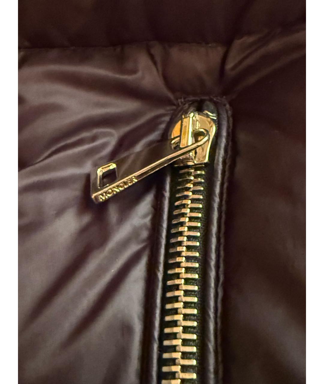 MONCLER Черный полиамидовый пуховик, фото 4