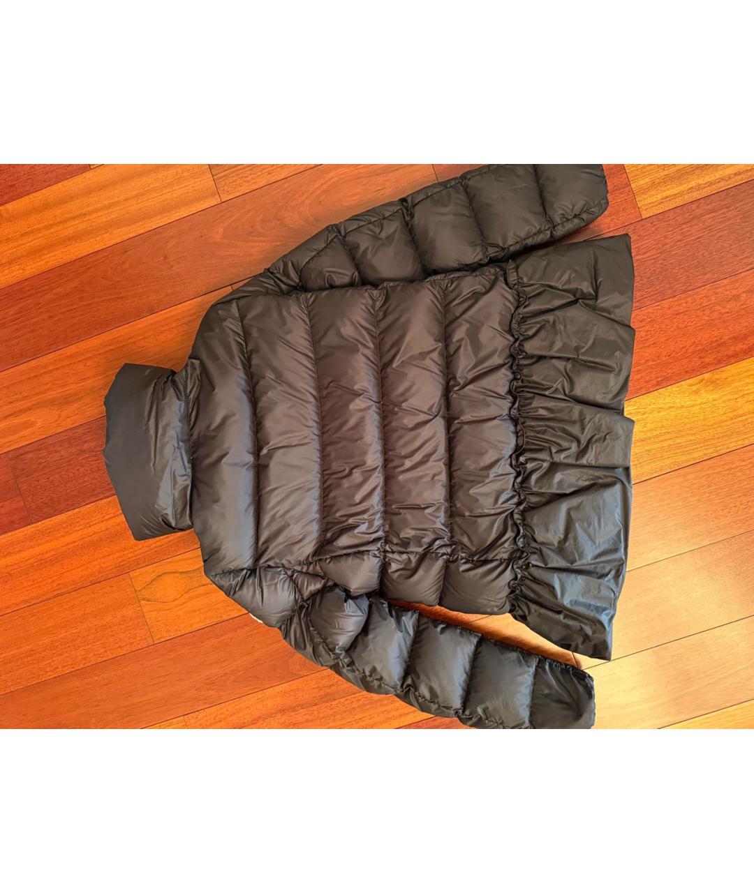 MONCLER Черный полиамидовый пуховик, фото 2