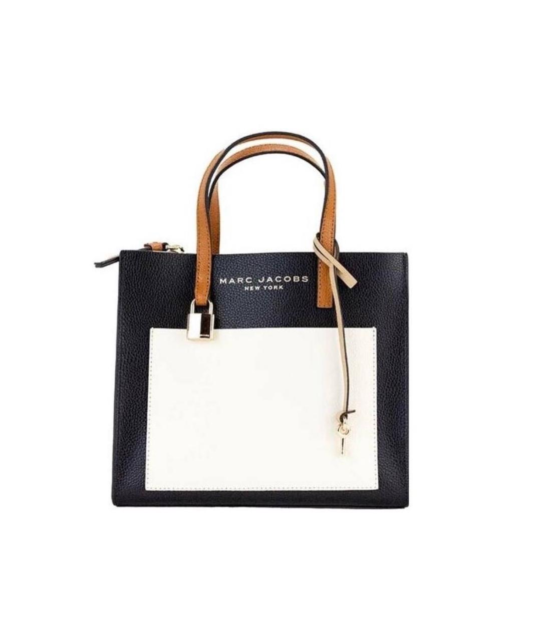 MARC JACOBS Черная кожаная сумка с короткими ручками, фото 6