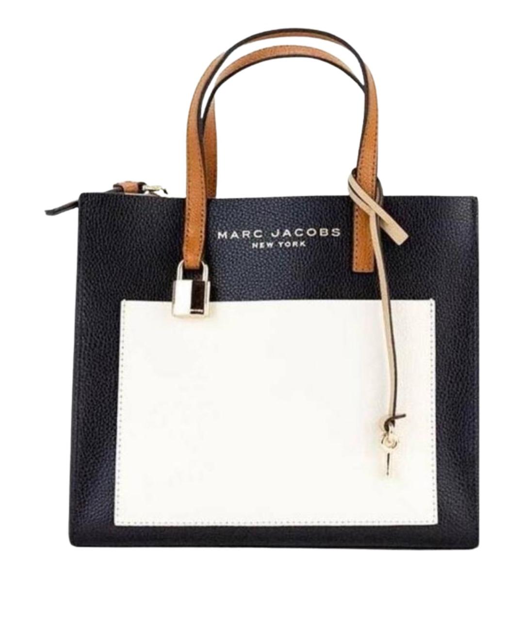 MARC JACOBS Черная кожаная сумка с короткими ручками, фото 1