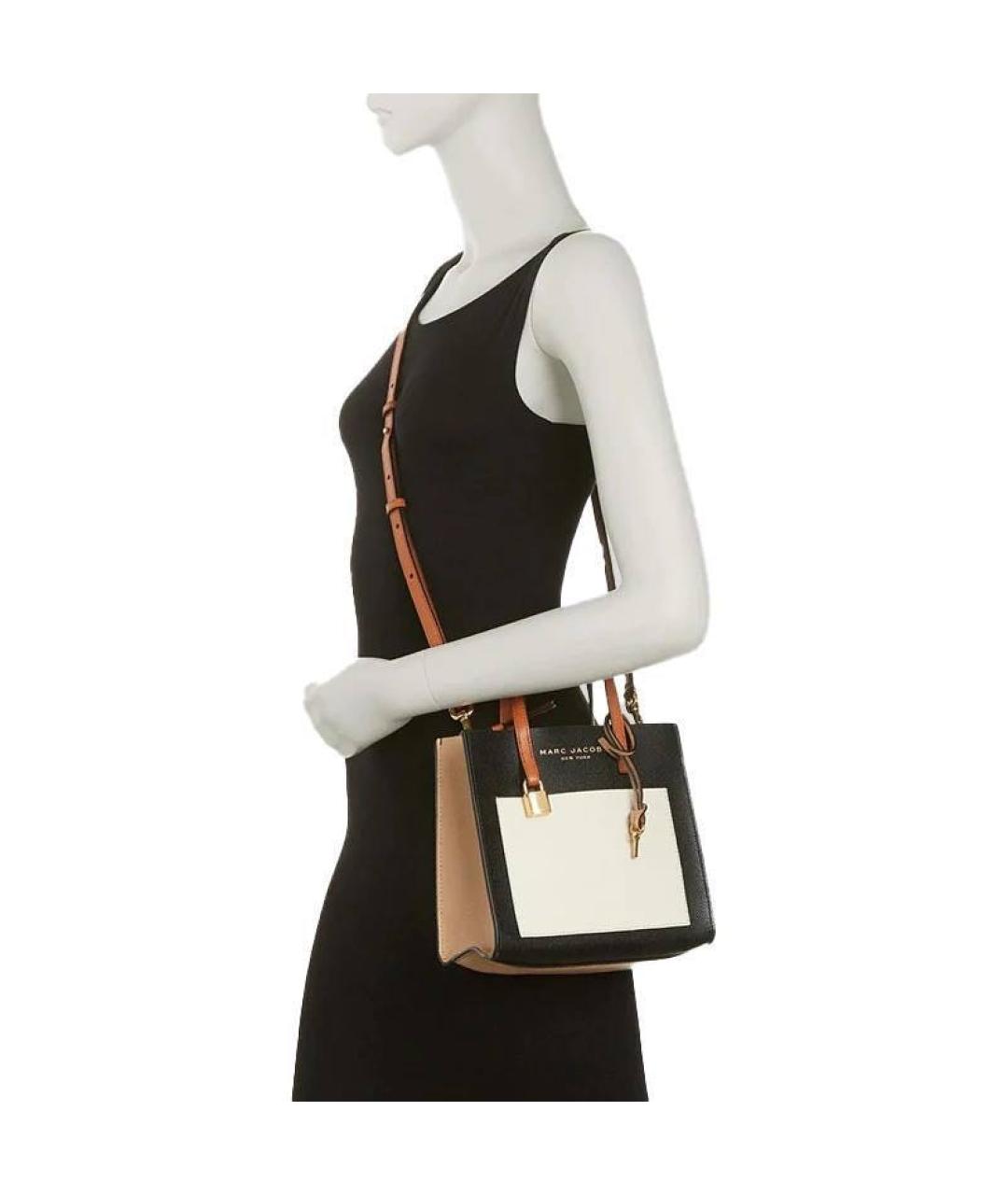 MARC JACOBS Черная кожаная сумка с короткими ручками, фото 5