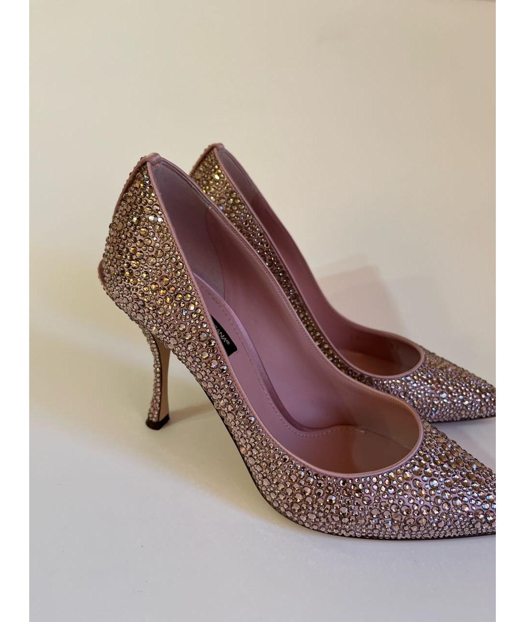 DOLCE&GABBANA Розовые текстильные туфли, фото 7