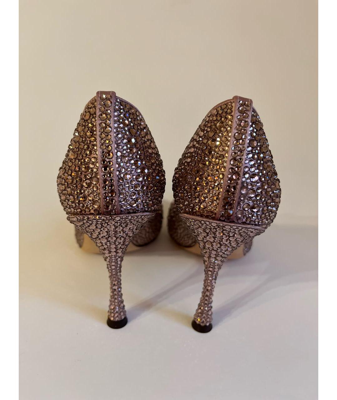 DOLCE&GABBANA Розовые текстильные туфли, фото 4