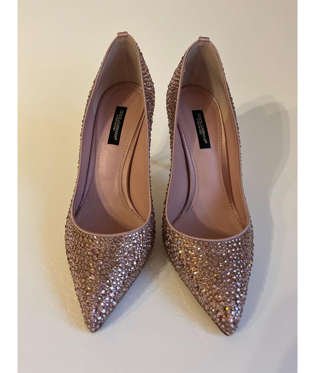 DOLCE&GABBANA Розовые текстильные туфли, фото 2