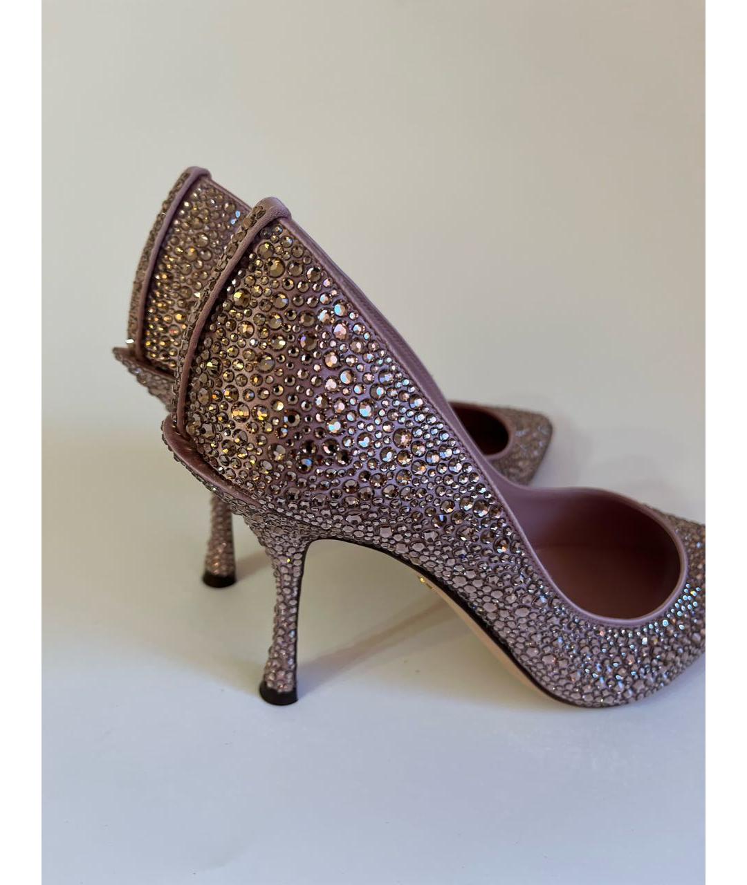 DOLCE&GABBANA Розовые текстильные туфли, фото 5