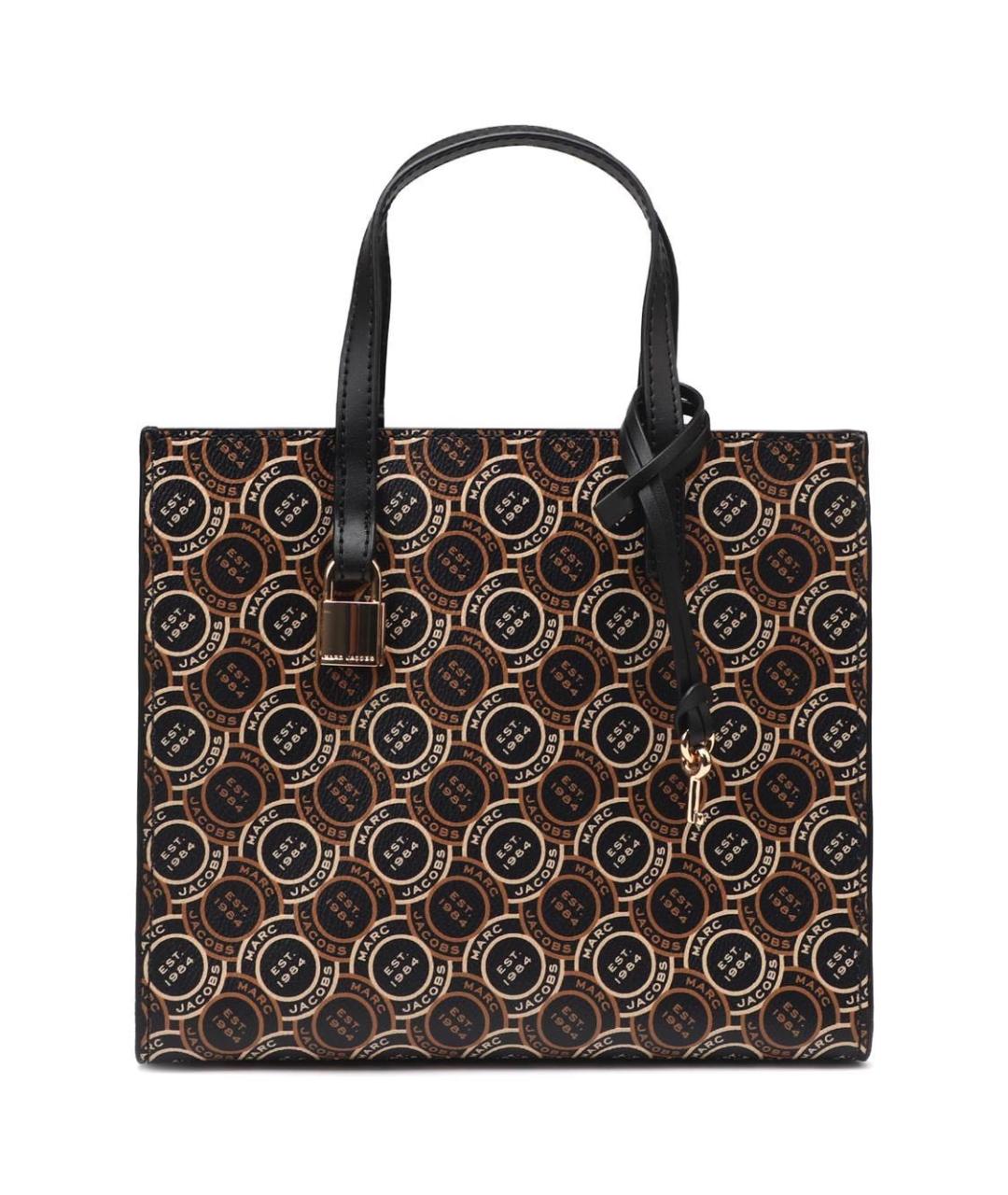 MARC JACOBS Коричневая кожаная сумка с короткими ручками, фото 5