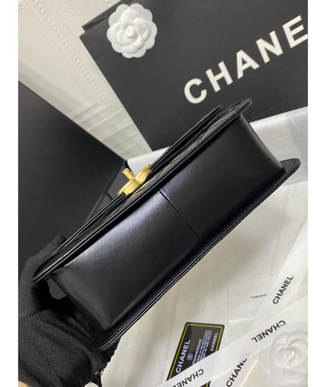 CHANEL Черная кожаная сумка через плечо, фото 5