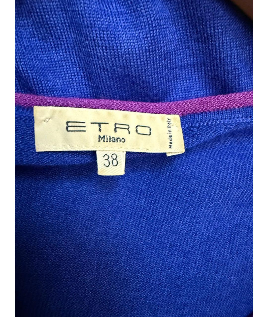 ETRO Синий кашемировый джемпер / свитер, фото 3