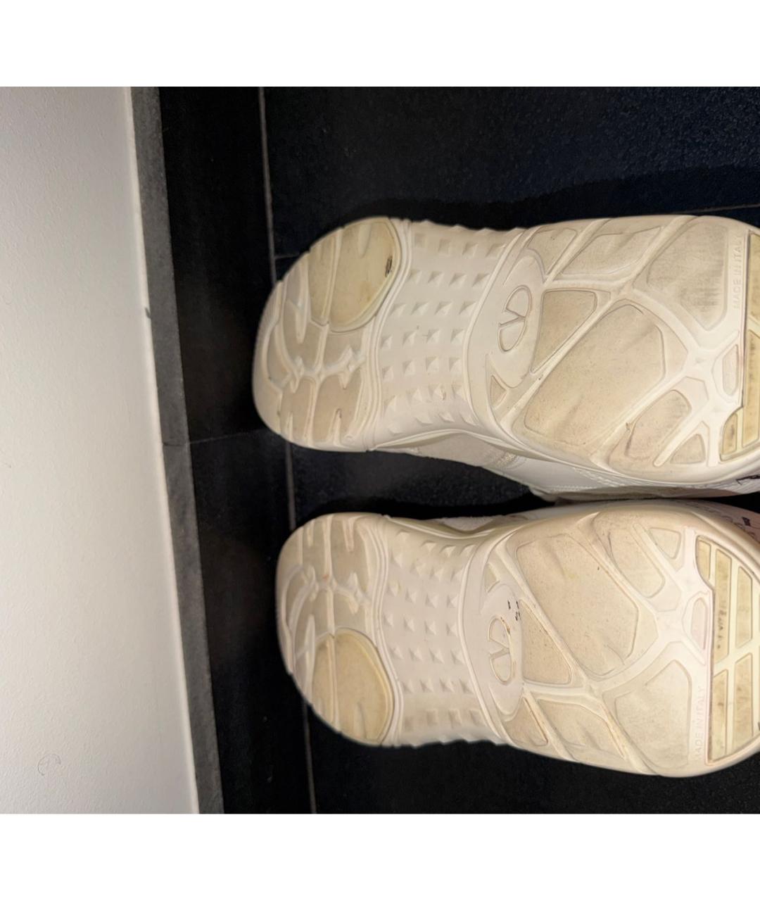 VALENTINO Белые кожаные низкие кроссовки / кеды, фото 5