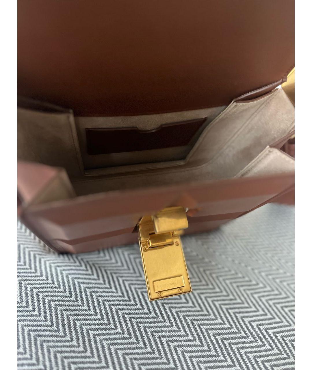 BALMAIN Коричневая кожаная сумка через плечо, фото 3