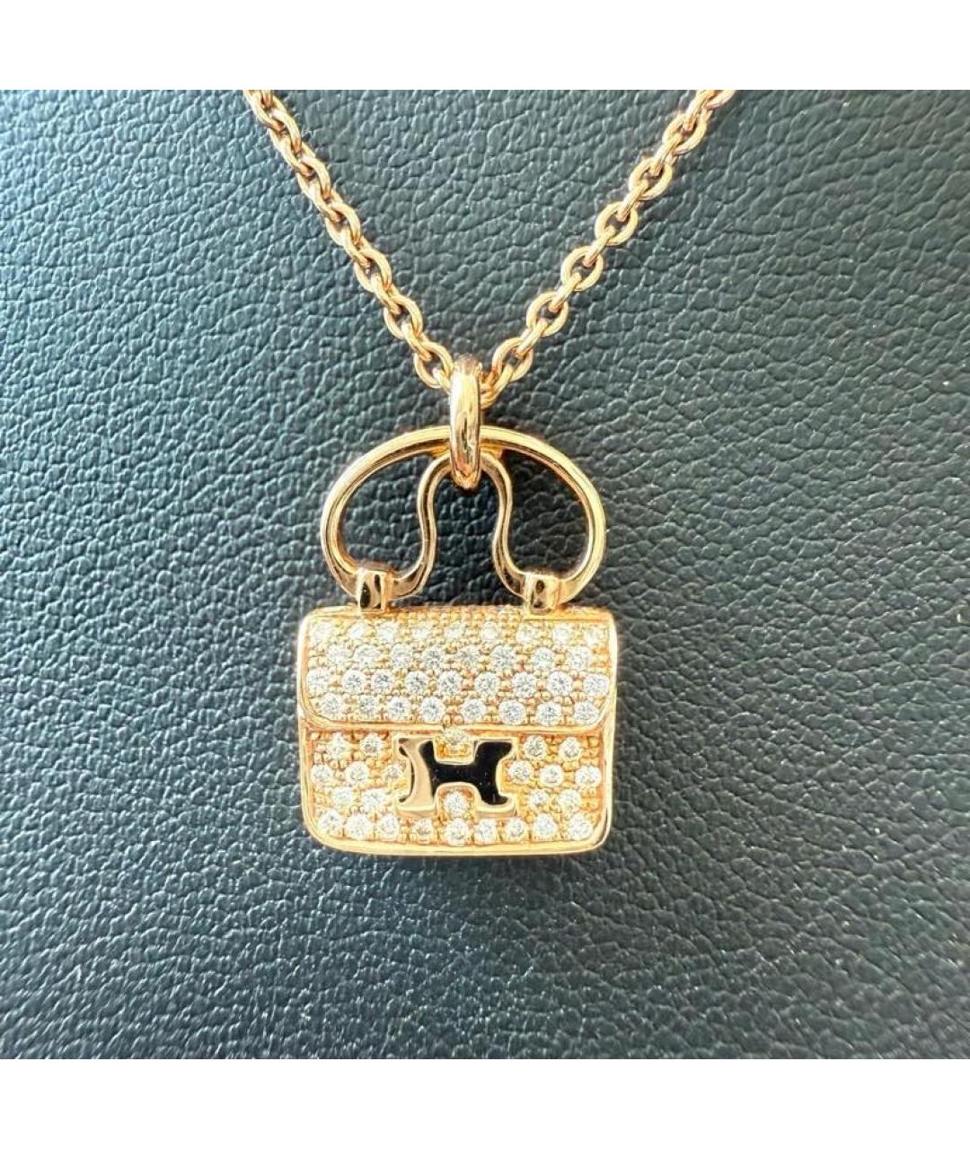 HERMES Золотая подвеска из розового золота, фото 6